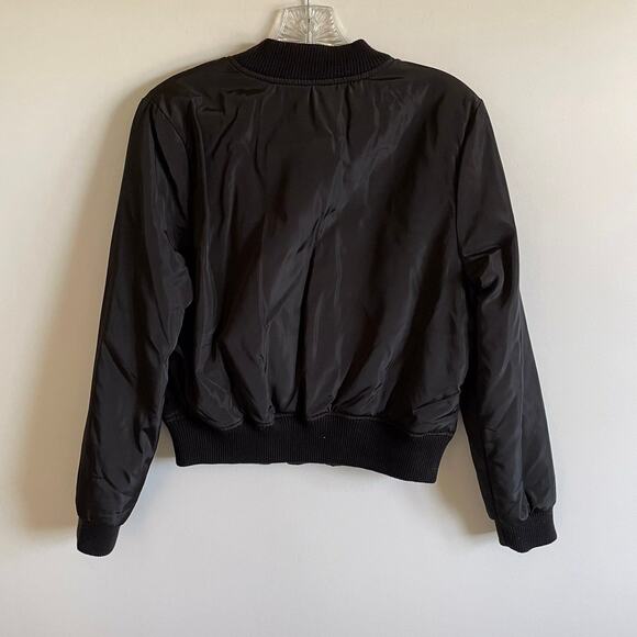 NLW Black Satin Criss Cross Bomber - Picture 5 of 7